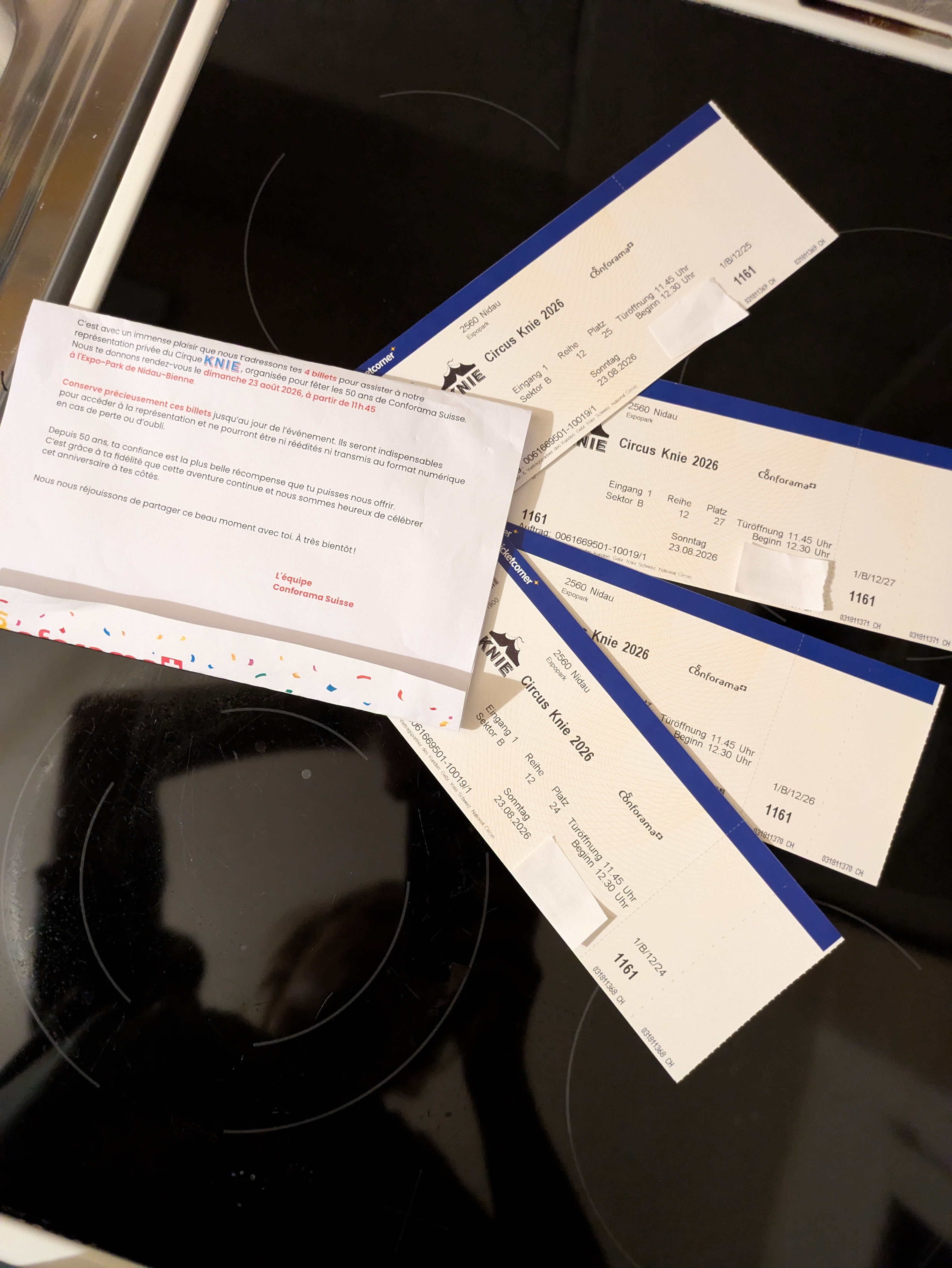 4 billets / représentation privée Cirque KNIE