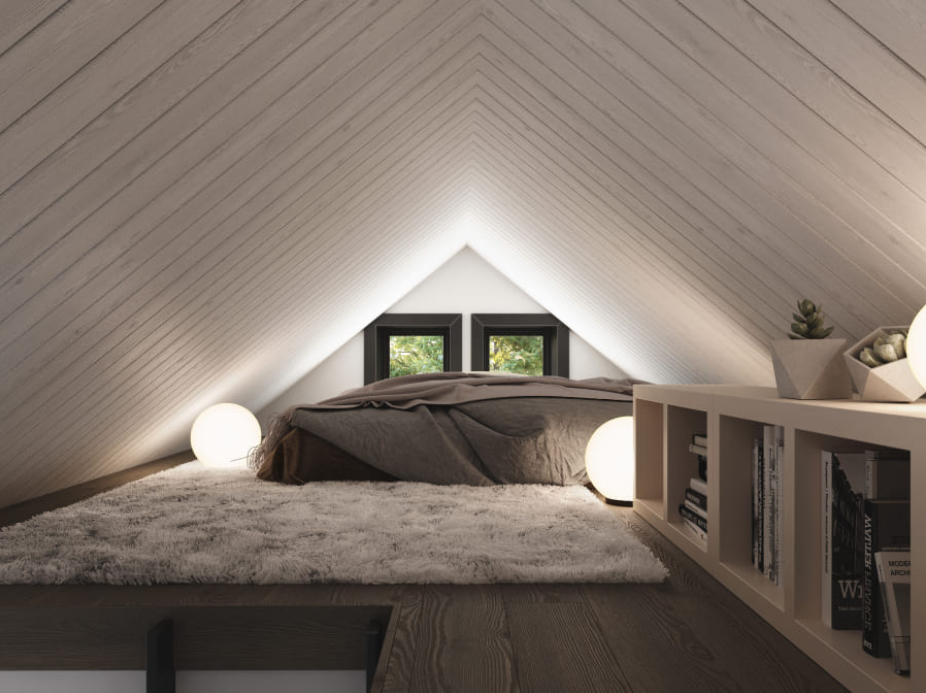Maison modulaire à ossature et panneaux avec terrasse de 38 m²